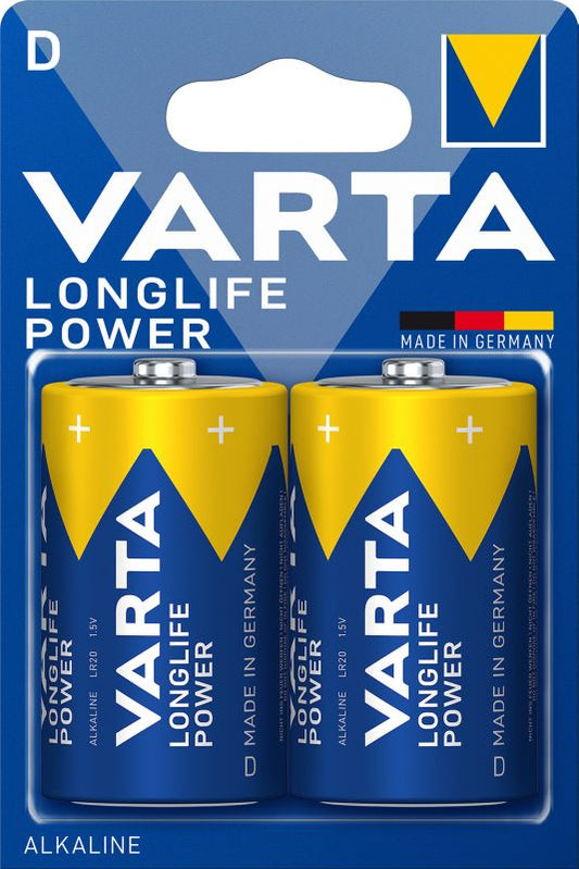 VARTA Longlife Power D alkalinebatterier, 2 stk.