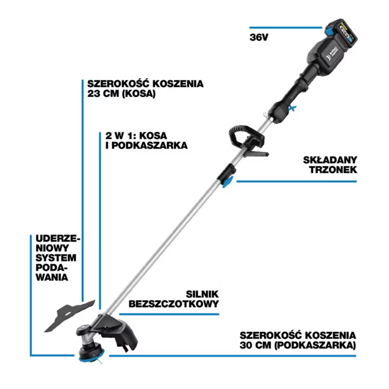 Batteridrevet Buskrydder 36V 23/30 cm MCT1202GBC