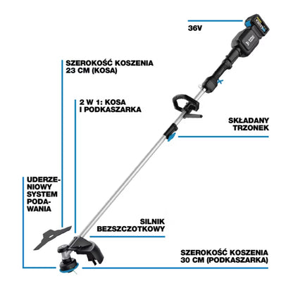 Batteridrevet Buskrydder 36V 23/30 cm MCT1202GBC