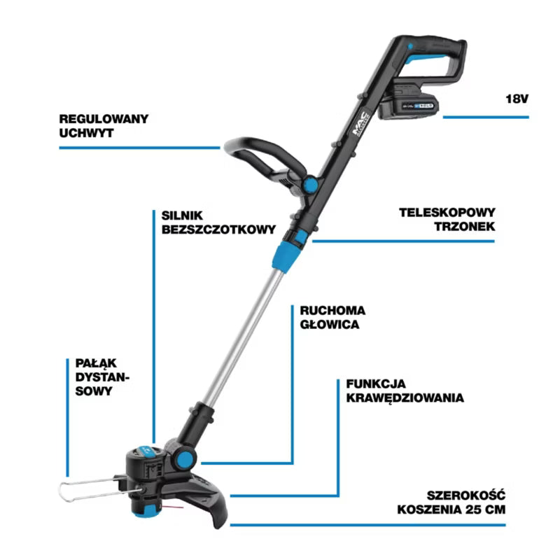 Batteridrevet Græstrimmer 18 V 25 cm MCI1198GGT