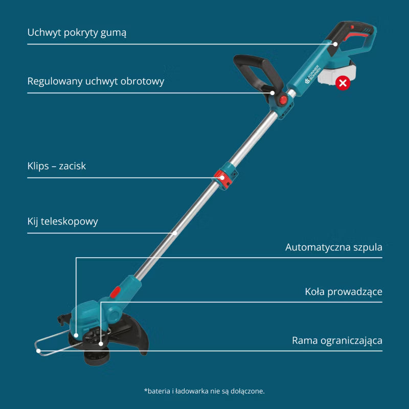 Batteridrevet Græstrimmer 30 cm 20V KS CST-20V