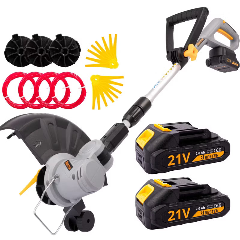 Batteridrevet Græstrimmer BE-2870 med Hjul 21V