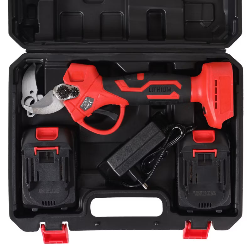Batteridrevet Grensaks 30 mm Rød med 2 Batterier