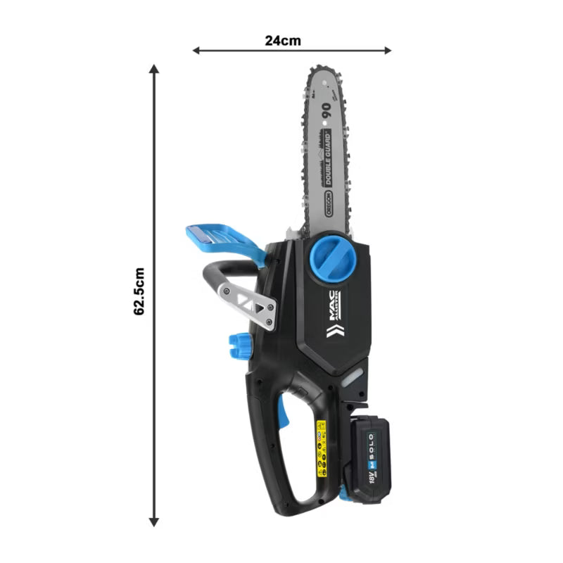 Batteridrevet Kædesav 18 V 5,0 Ah 25 cm | 5059340370231