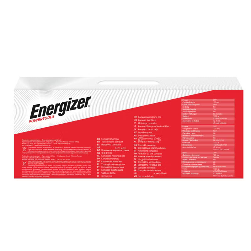 Batteridrevet Kædesav 20V 30 cm Sværd