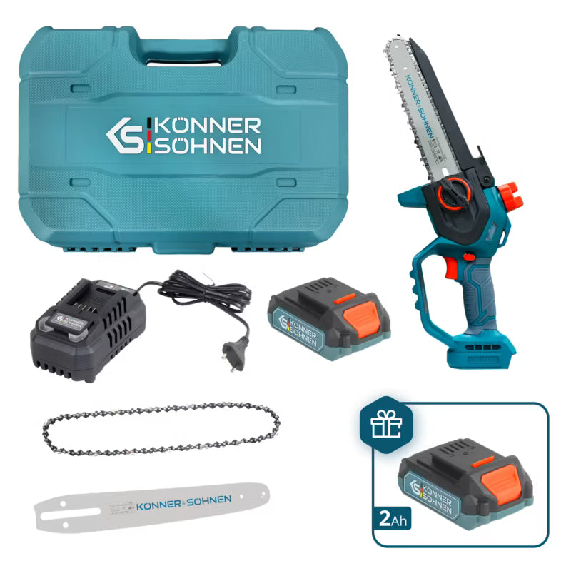 Batteridrevet Minikædesav 20 cm 20V KS MCS20V-8 Case PLUS