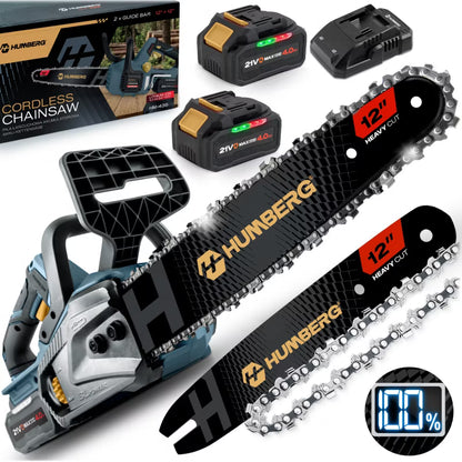 Batteridrevet Motorsav Kulfri 30,5 cm med 2x 4Ah Batterier HM-436