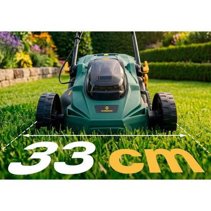 Batteridrevet Plæneklipper 33 cm Grøn HM-611