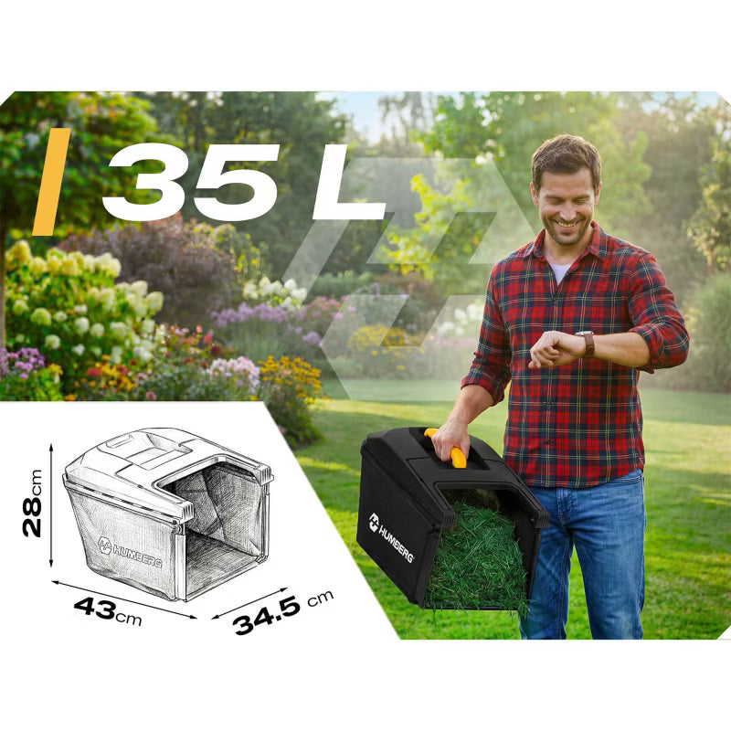 Batteridrevet Plæneklipper HM-611 33 cm Grå