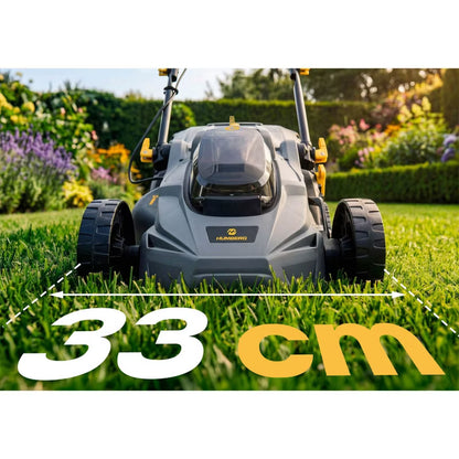 Batteridrevet Plæneklipper HM-611 33 cm Grå