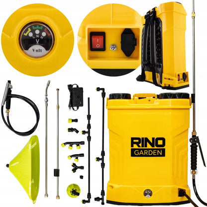 Batteridrevet Rygsprøjte 16 Liter Sort
