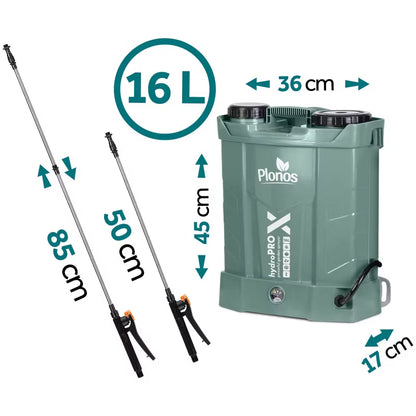 Batteridrevet Rygsprøjte 16 Liter Grøn