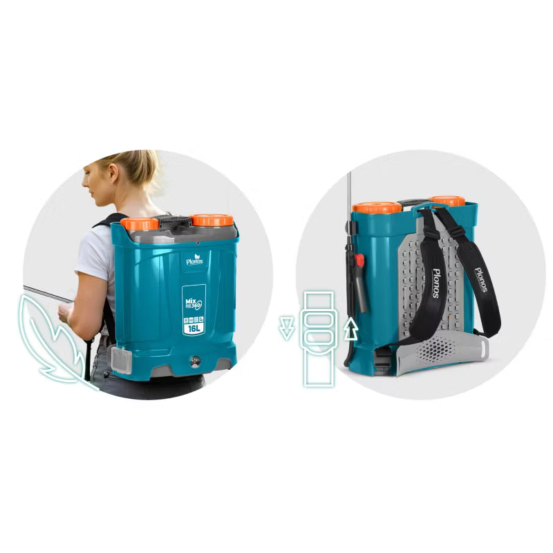 Batteridrevet Rygsprøjte 16 Liter Grøn