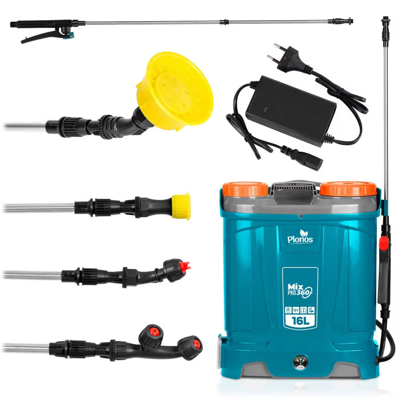 Batteridrevet Rygsprøjte 16 Liter Grøn