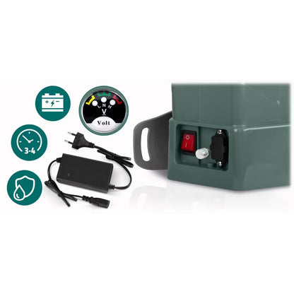 Batteridrevet Rygsprøjte 16 Liter Grøn