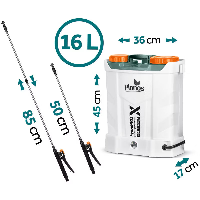 Batteridrevet Rygsprøjte 16 Liter Hvid