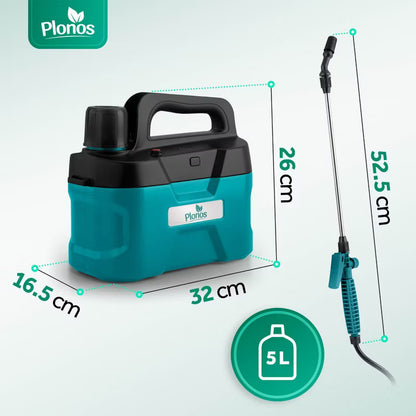 Batteridrevet Tryksprøjte PL-607 5 Liter Grøn