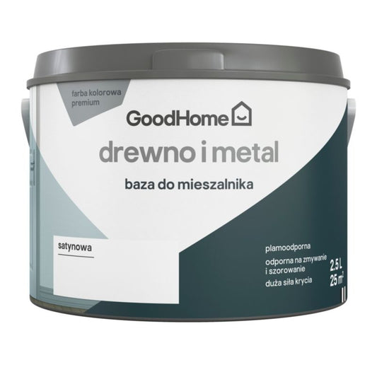 GoodHome træ/metal base 2,5 l halvblank BA