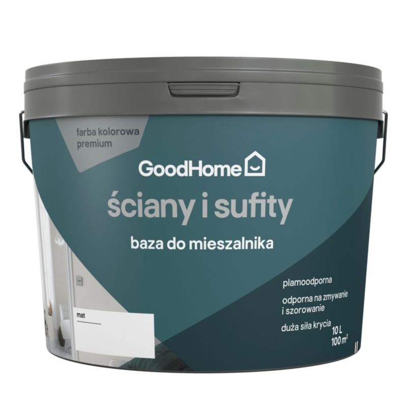 GoodHome mat basecoat til vægge og lofter 10 l, pletafvisende