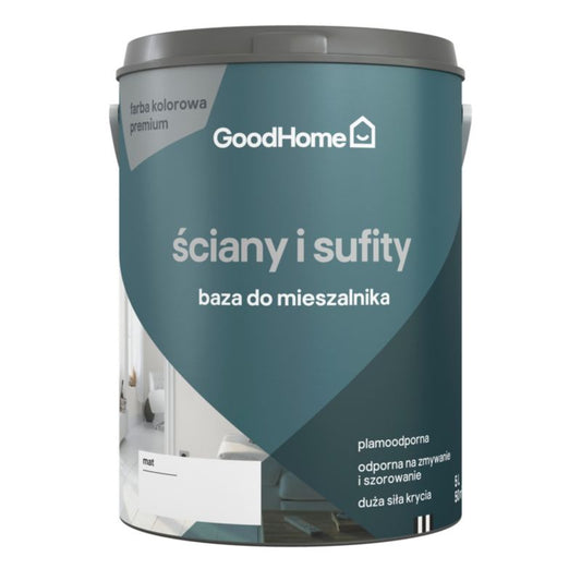 GoodHome mat basefarve til vægge og lofter 5 l plamoodporna BC