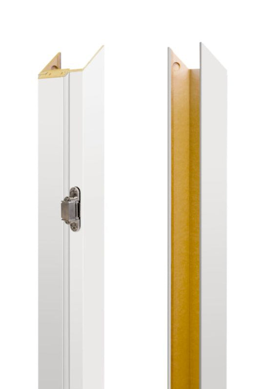 Premium hvid justerbar karmbase 115-135 mm højre til døre uden fals