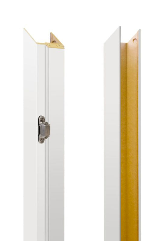 Premium hvid justerbar karmbase 80-95 mm venstre til døre uden fals