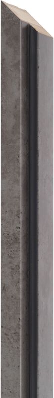 Basis til dørkarm venstre Mørk Beton 90x2065x44 mm