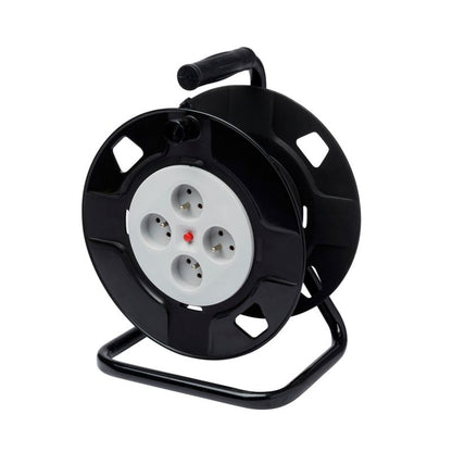 Kabeltromle med 4 x 10 A stik, maks. 40 m, 3 x 1 mm²