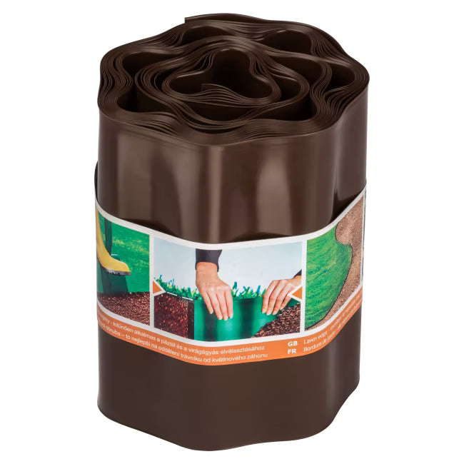 Bedafgrænsning 20 cm x 9 m Brun