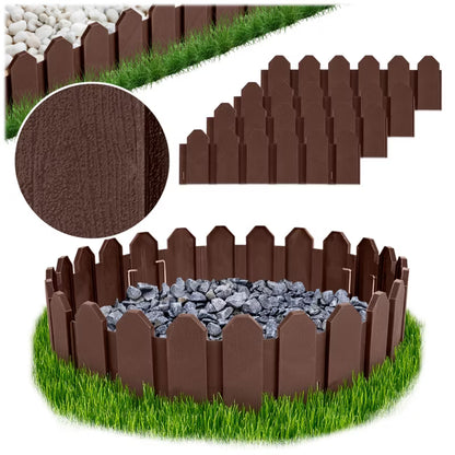 Bedafgrænsning 240x18 cm Brun Plast