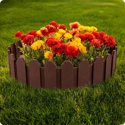 Bedafgrænsning 240x18 cm Brun Plast