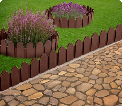 Bedafgrænsning 240x18 cm Brun Plast