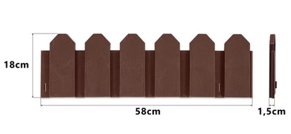 Bedafgrænsning 240x18 cm Brun Plast