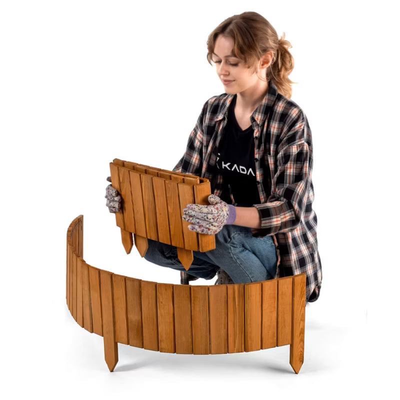 Bedafgrænsning Rollborder Træ 20x116 cm Eg