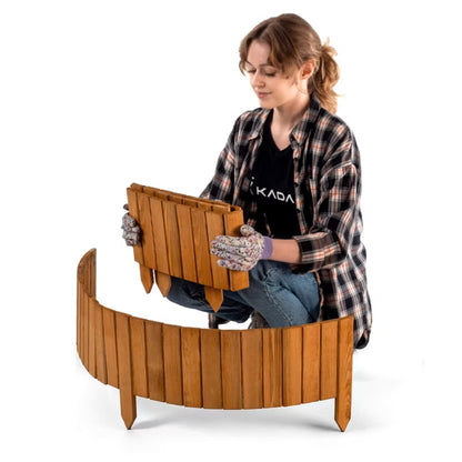 Bedafgrænsning Rollborder Træ 20x116 cm Eg