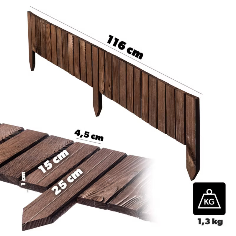 Bedafgrænsning 116 cm Træ
