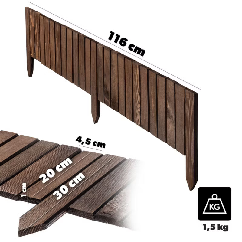 Bedafgrænsning 116 cm Træ