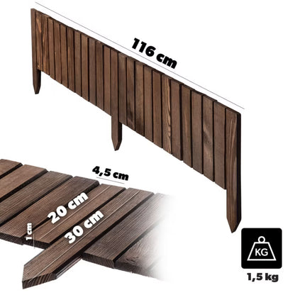 Bedafgrænsning 116 cm Træ