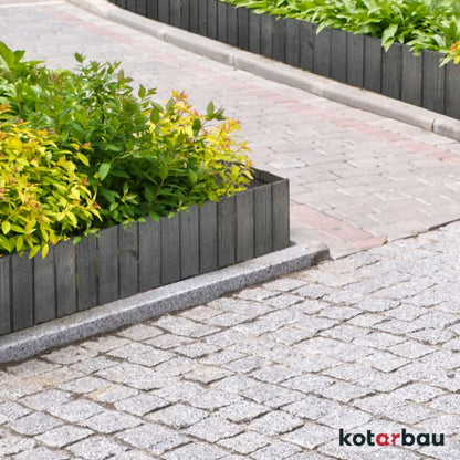 Bedafgrænsning Træ 20x110 cm Antracit