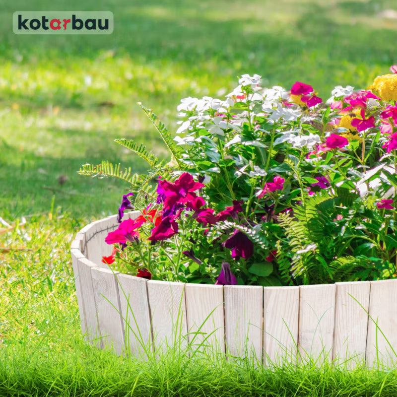 Bedafgrænsning Træ 20x110 cm Hvid