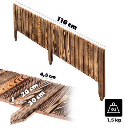 Bedafgrænsning Træ 20x116 cm Brun