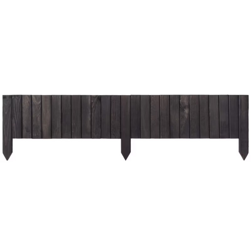 Bedafgrænsning Træ 20x116 cm Grå