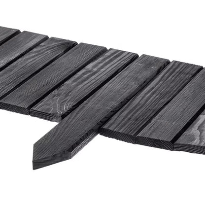 Bedafgrænsning Træ 20x116 cm Grå