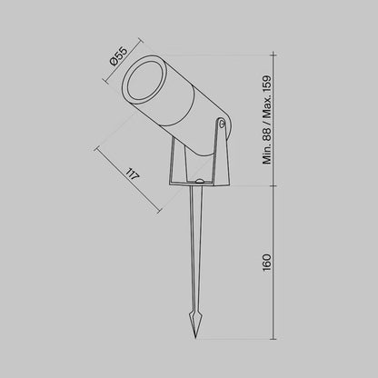 Bedlampe Bern LED 5W Hvid IP65