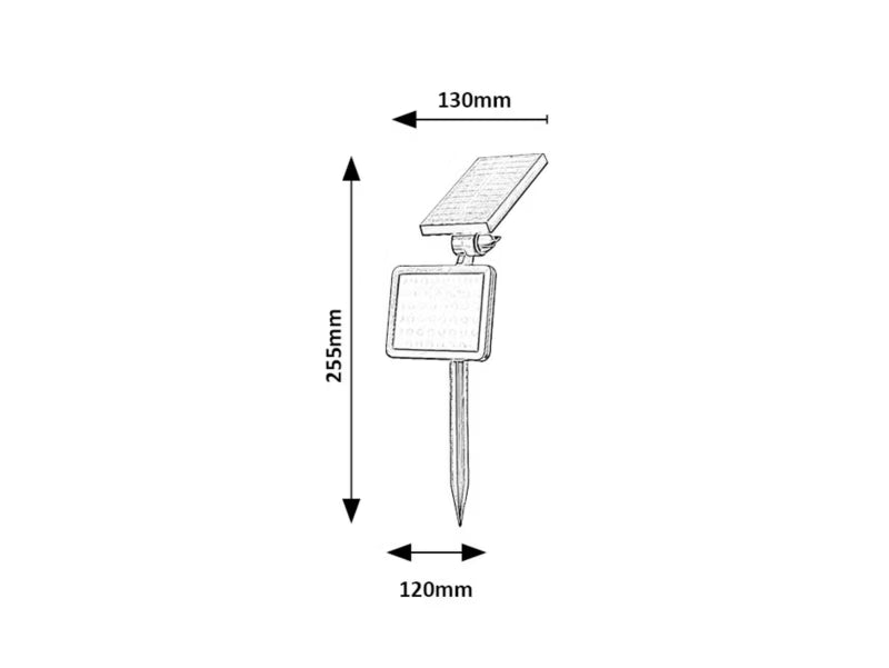 Bedlampe Kelna LED 25,5x12 cm Sort/Hvid IP44