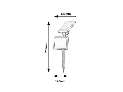Bedlampe Kelna LED 25,5x12 cm Sort/Hvid IP44