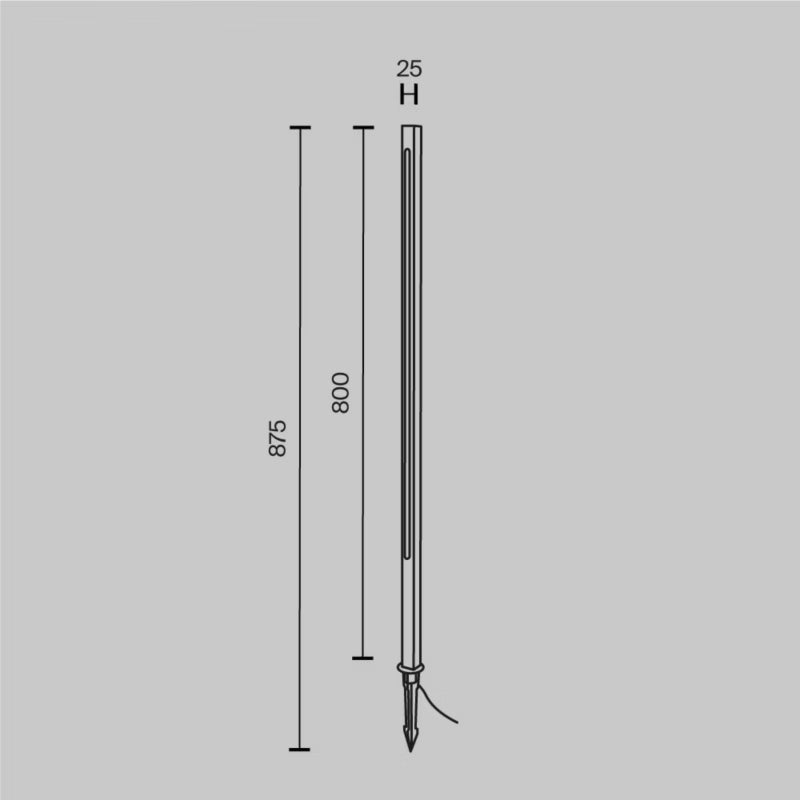 Bedlampe LED 80 cm Grafit IP65