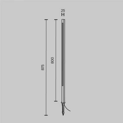 Bedlampe LED 80 cm Grafit IP65