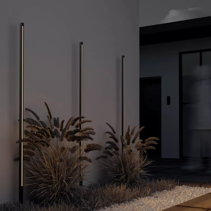 Bedlampe med Spyd LED 120 cm Grafit IP65