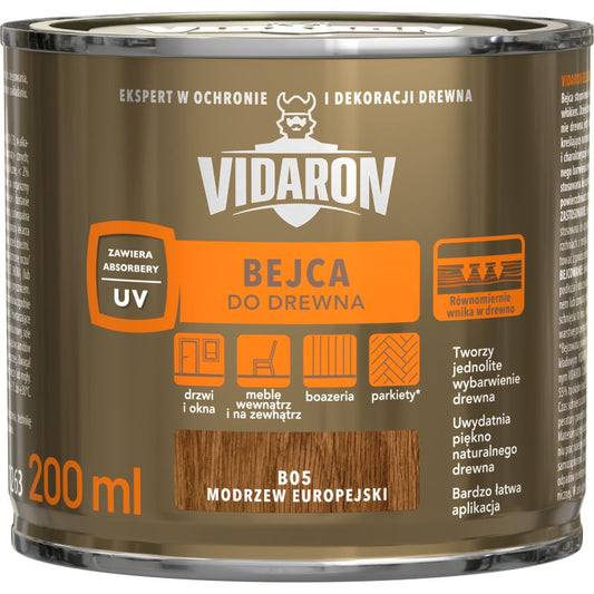 Vidaron bejdse til træ i farven europæisk lærk 0,2 l